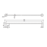 Mirage 600 mm Brushed Bronze Single Towel Rail - Acqua Bathrooms