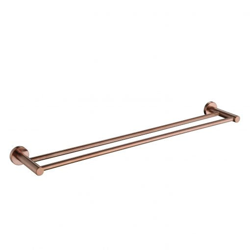 Mirage Champagne 600 mm Double Towel Rail - Acqua Bathrooms