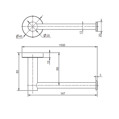 Mirage Gun Metal Grey Toilet Roll Holder - Acqua Bathrooms