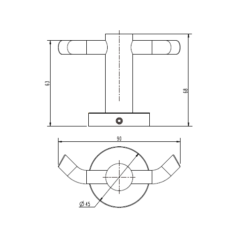 Mirage Black Double Robe Hook - Acqua Bathrooms