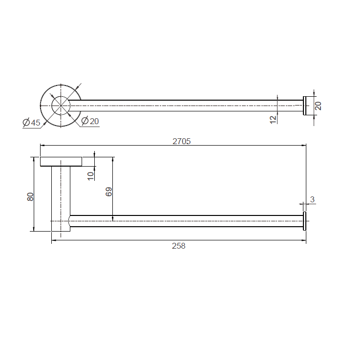 Mirage Champagne Towel Ring - Acqua Bathrooms