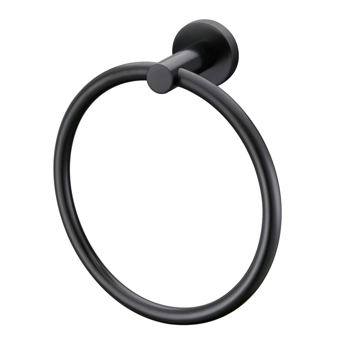 Mirage Black Towel Ring - Acqua Bathrooms