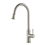 Montpellier Traditional Brushed Nickel Pull Out Kitchen Sink Mixer - Acqua Bathrooms