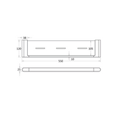 Flores Black Metal Shelf - Acqua Bathrooms