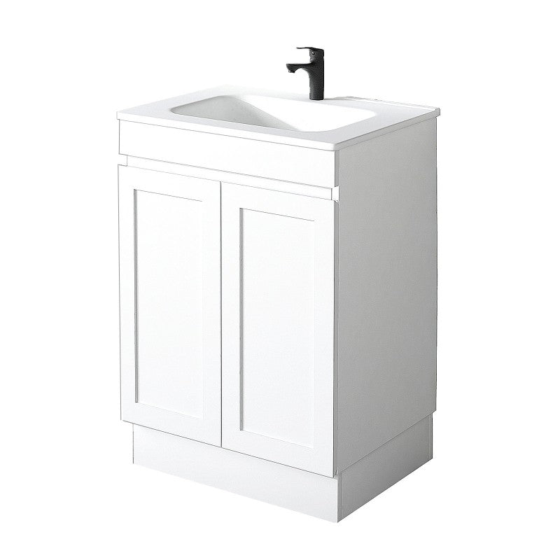 Miami 600 Matte White Vanity With Kickboard - Acqua Bathrooms