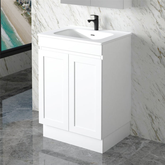 Miami 600 Matte White Vanity With Kickboard - Acqua Bathrooms