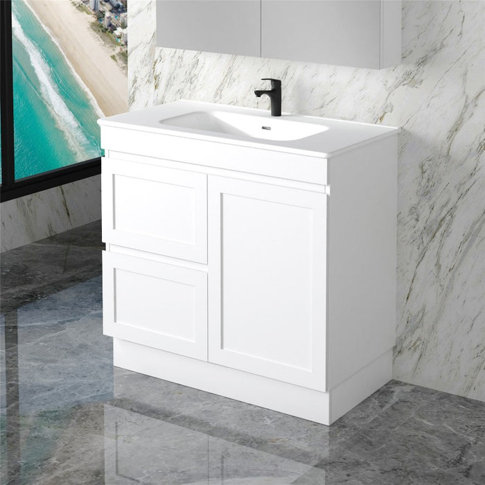 Miami 900 Matte White Vanity With Kickboard - Acqua Bathrooms
