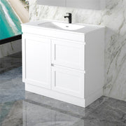 Miami 900 Matte White Vanity With Kickboard - Acqua Bathrooms