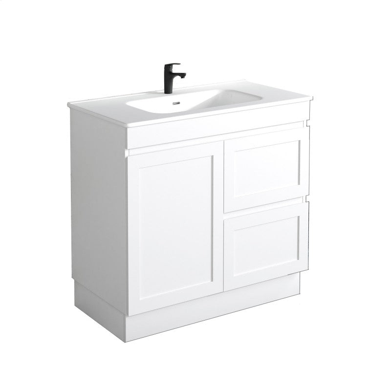 Miami 900 Matte White Vanity With Kickboard - Acqua Bathrooms