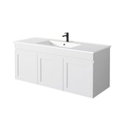 Miami 1200 Matte White Wall Hung Vanity - Acqua Bathrooms