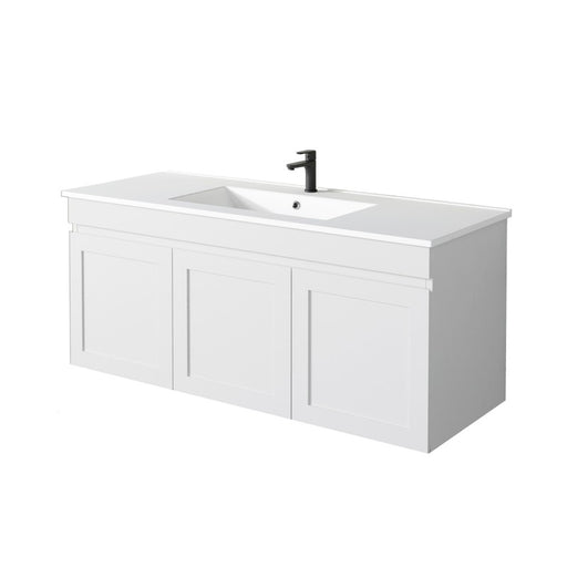 Miami 1200 Matte White Wall Hung Vanity - Acqua Bathrooms