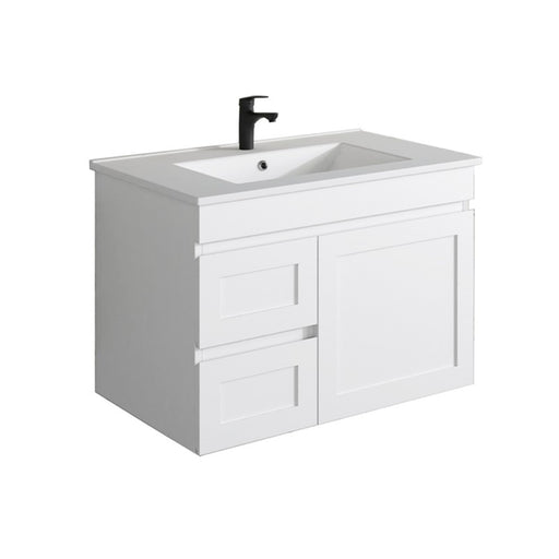 Miami 750 Matte White Wall Hung Vanity - Acqua Bathrooms
