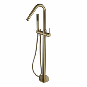 Star Mini Round Brushed Bronze Freestanding Bath Spout - Acqua Bathrooms