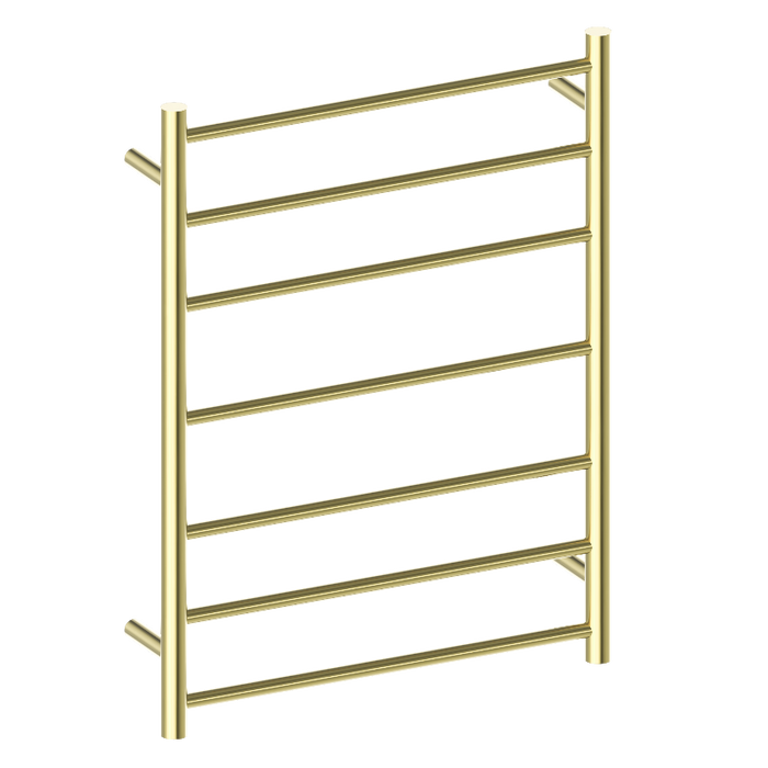 Nero | Brushed Gold Heated Towel Rail Ladder - Acqua Bathrooms