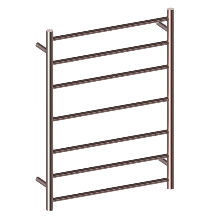 Nero | Brushed Bronze Heated Towel Rail Ladder - Acqua Bathrooms