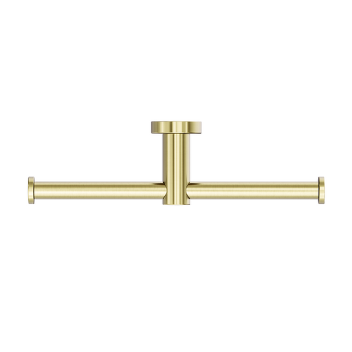 Nero | Mecca Brushed Gold Double Toilet Roll Holder - Acqua Bathrooms