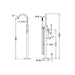 Nero | Round Multifunction Freestanding Bath Spout - Acqua Bathrooms