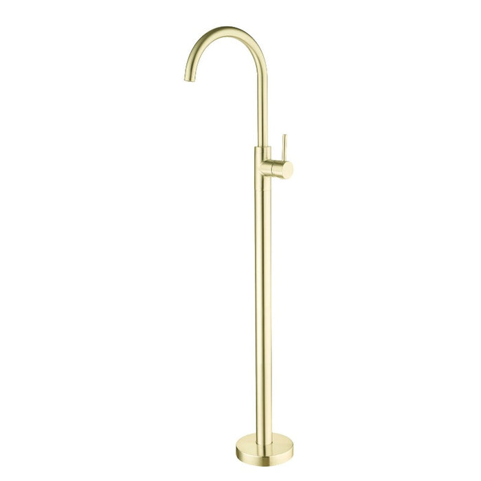 Nero | Dolce Brushed Gold Freestanding Bath Spout - Acqua Bathrooms
