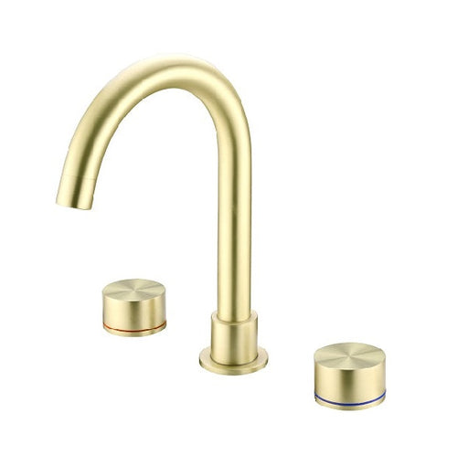 Nero | Kara Brushed Gold Basin Tap Set - Acqua Bathrooms