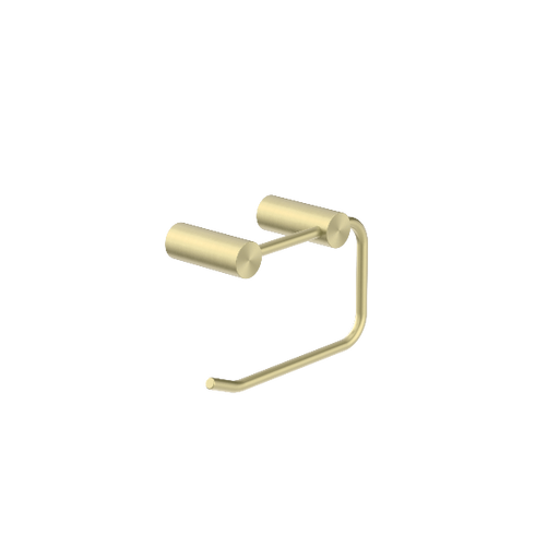 Nero | Mecca Curve Brushed Gold Toilet Roll Holder - Acqua Bathrooms