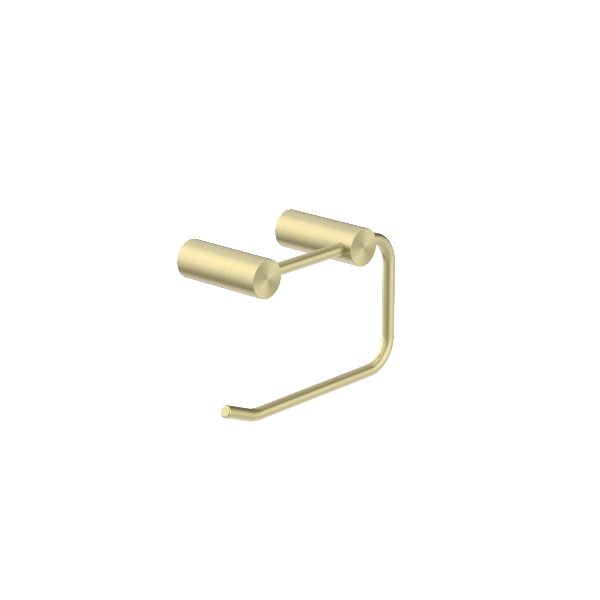 Nero | Mecca Curve Brushed Gold Toilet Roll Holder - Acqua Bathrooms