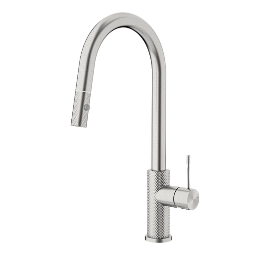 Nero | Opal Brushed Nickel Pull Out Kitchen Mixer - Acqua Bathrooms