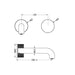Nero | Opal Porgressive Graphite Wall Basin / Bath Mixer Set - Acqua Bathrooms