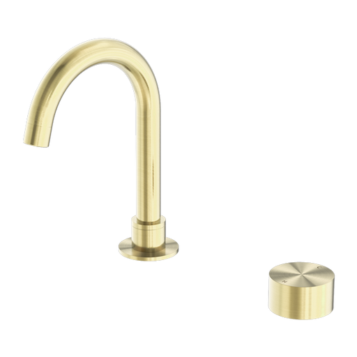 Nero | Kara Progressive Brushed Gold Basin Mixer Set - Acqua Bathrooms