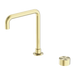 Nero | Kara Progressive Brushed Gold Tall Basin Mixer Set - Acqua Bathrooms