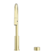 Nero | Kara Progressive Brushed Gold Pull Out Kitchen Mixer - Acqua Bathrooms