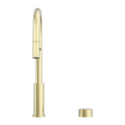 Nero | Kara Progressive Brushed Gold Pull Out Kitchen Mixer - Acqua Bathrooms