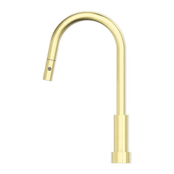 Nero | Kara Progressive Brushed Gold Pull Out Kitchen Mixer - Acqua Bathrooms