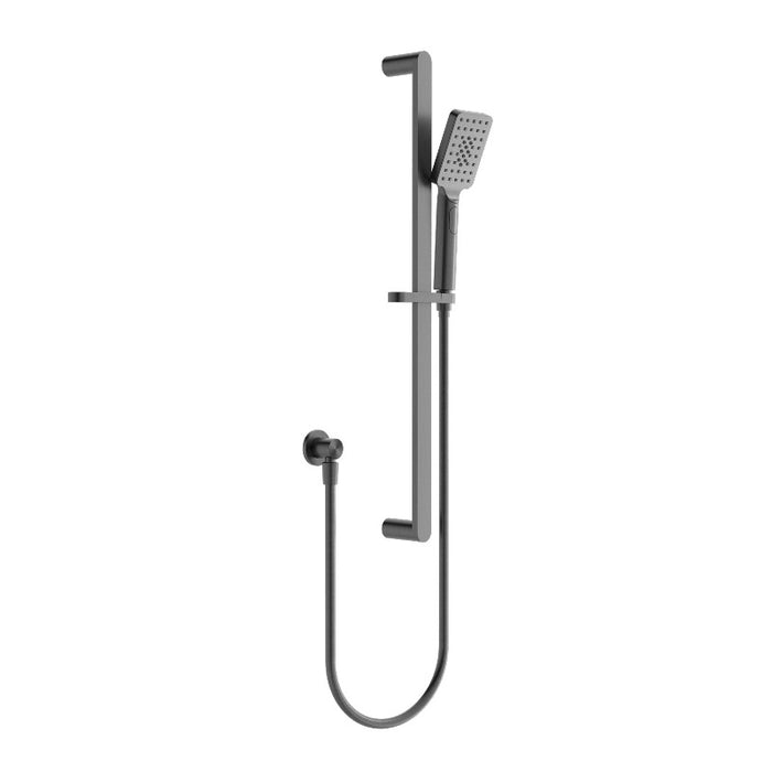 Nero | Bianca/Ecco Gun Metal Square Shower Rail - Acqua Bathrooms