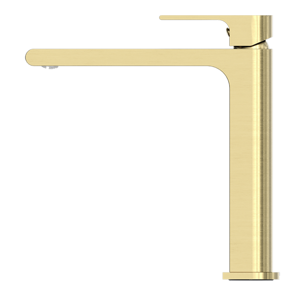 Nero | Bianca Brushed Gold Mid Tall Basin Mixer - Acqua Bathrooms