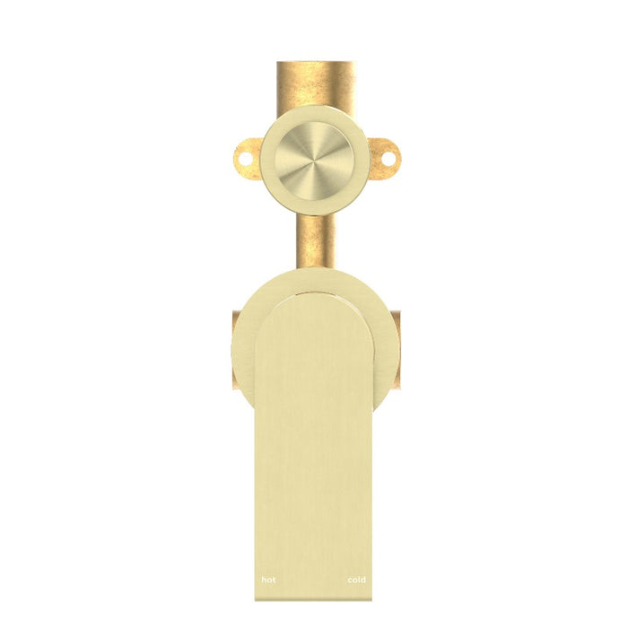 Nero | Bianca Brushed Gold Separate Plate Wall Diverter Mixer - Acqua Bathrooms