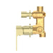 Nero | Bianca Brushed Gold Separate Plate Wall Diverter Mixer - Acqua Bathrooms