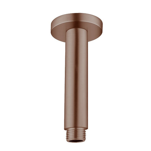 Nero | Round Brushed Bronze 150mm Ceiling Arm - Acqua Bathrooms