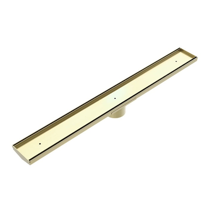 Nero | Brushed Gold 900mm Linear Tile Insert 89mm Outlet - Acqua Bathrooms