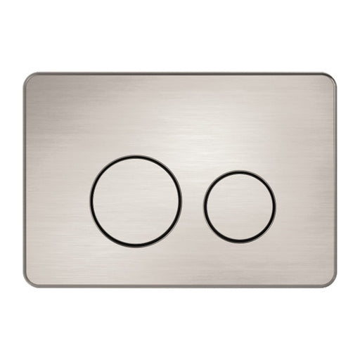 Nero | In Wall Toilet Brushed Nickel Push Plate - Acqua Bathrooms