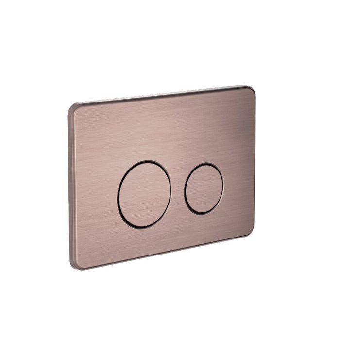 Nero | In Wall Toilet Brushed Bronze Push Plate - Acqua Bathrooms