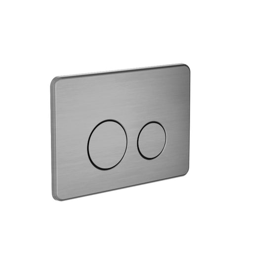 Nero | In Wall Toilet Gun Metal Push Plate - Acqua Bathrooms