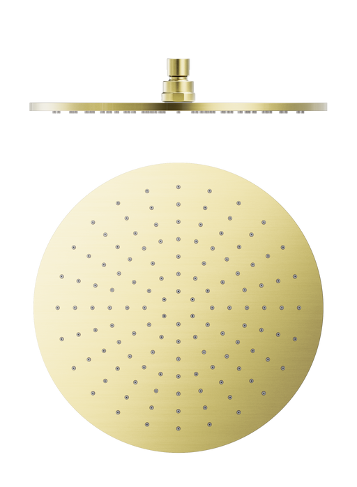 Nero | Round Brushed Gold 300mm Shower Head - Acqua Bathrooms