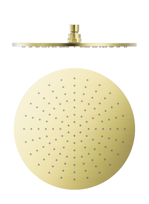 Nero | Round Brushed Gold 300mm Shower Head - Acqua Bathrooms