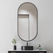 Indulge | Oval Matte Black Framed Mirror - Acqua Bathrooms