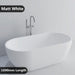 Olivia Matte White 1700 Round Freestanding Bathtub - Acqua Bathrooms