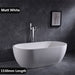 Olivia Matte White 1530 Round Freestanding Bathtub - Acqua Bathrooms