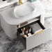 Otti Australia | Bondi 1200 Curved Matte White Oak Wall Hung Vanity - Acqua Bathrooms