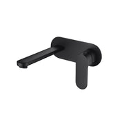Cora Matte Black Wall Basin Mixer/Bath Spout - Acqua Bathrooms