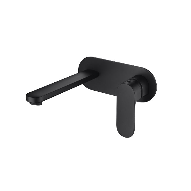 Cora Matte Black Wall Basin Mixer/Bath Spout - Acqua Bathrooms