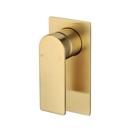 Ikon Ruki Brushed Gold Wall Mixer - Acqua Bathrooms